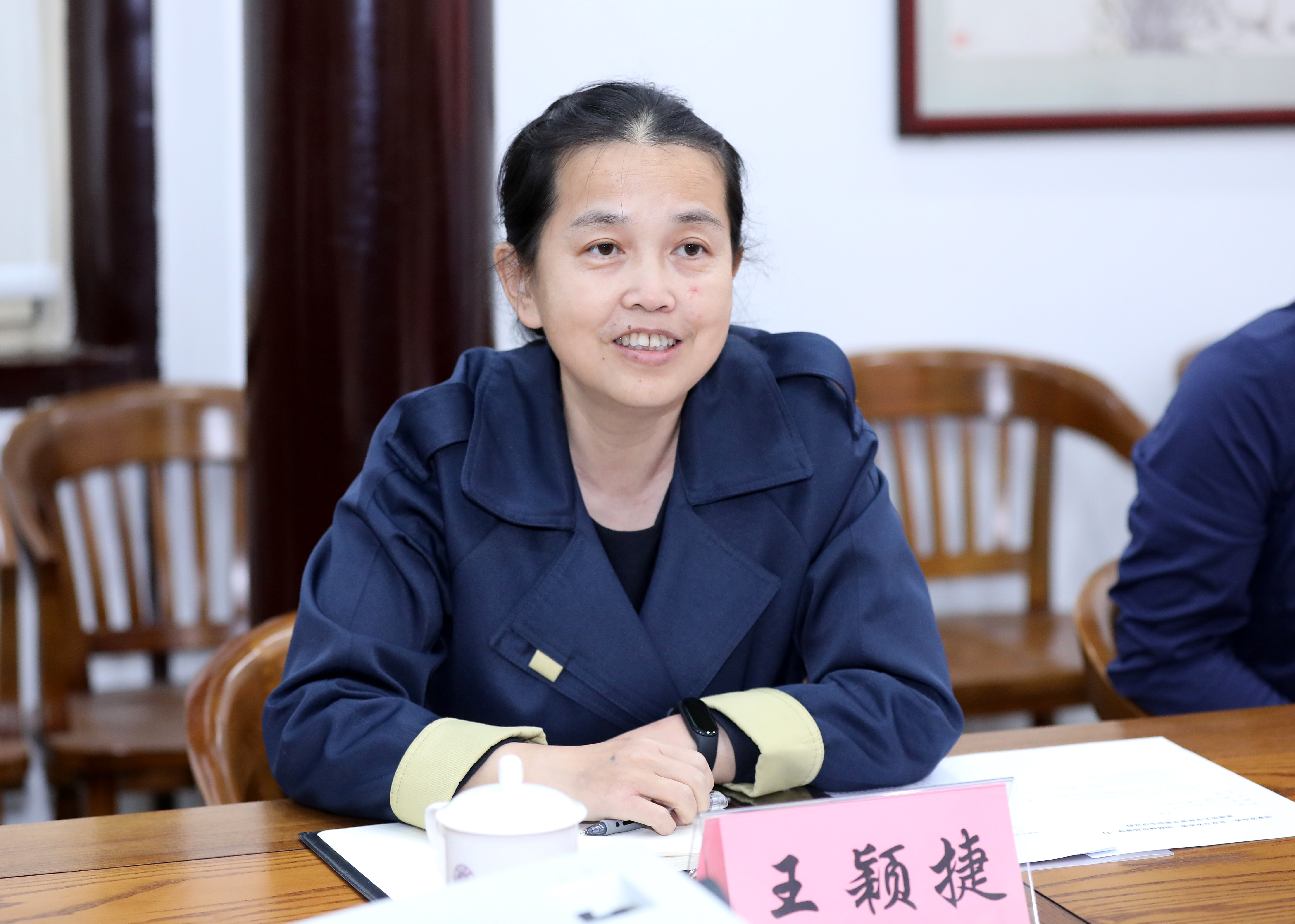20221005-国家发展改革委基础司马强副司长一行到赢博手机版app调研生态产品价值实现机制研究与实践工作-嘉艺-王颖捷发言.jpg