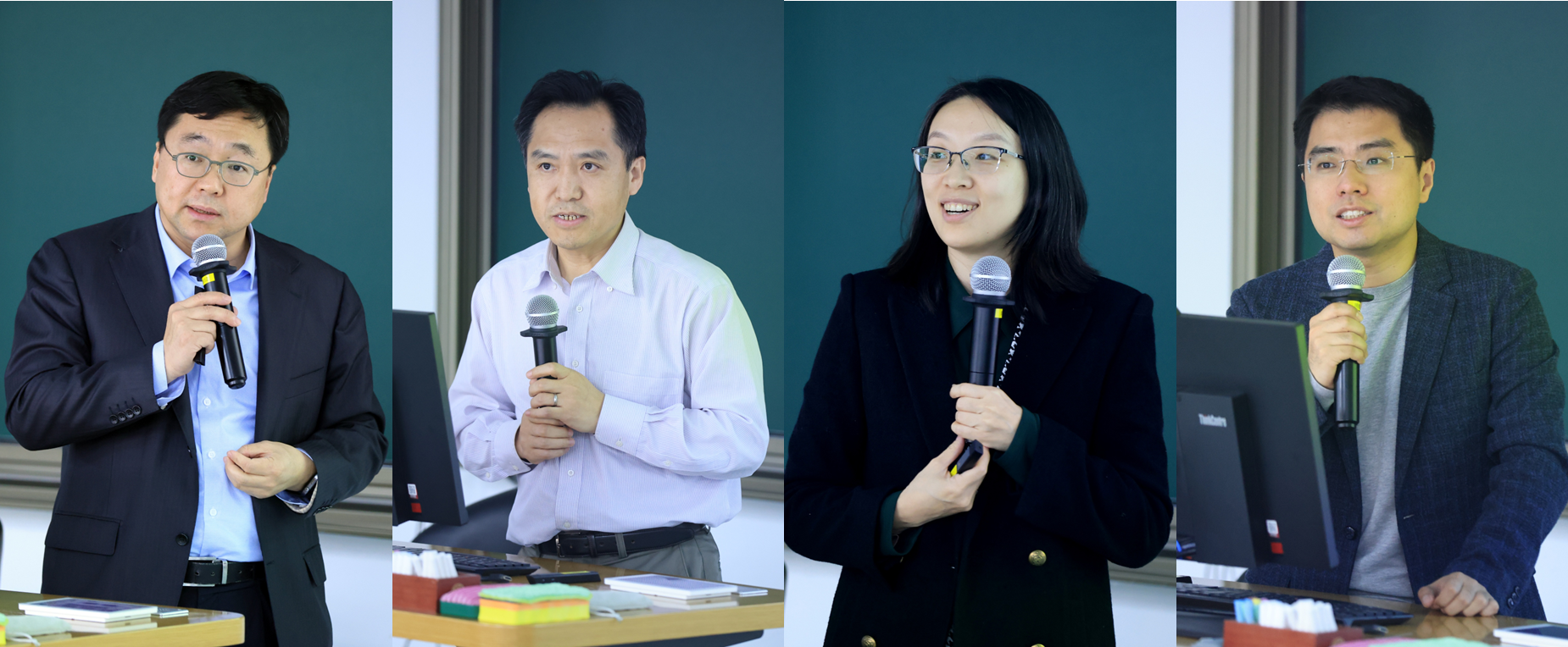 20250313-马博注册举行全校学科引擎工作交流会-OEC-左至右:吴华强、刘书明、王琛、王帅国.png